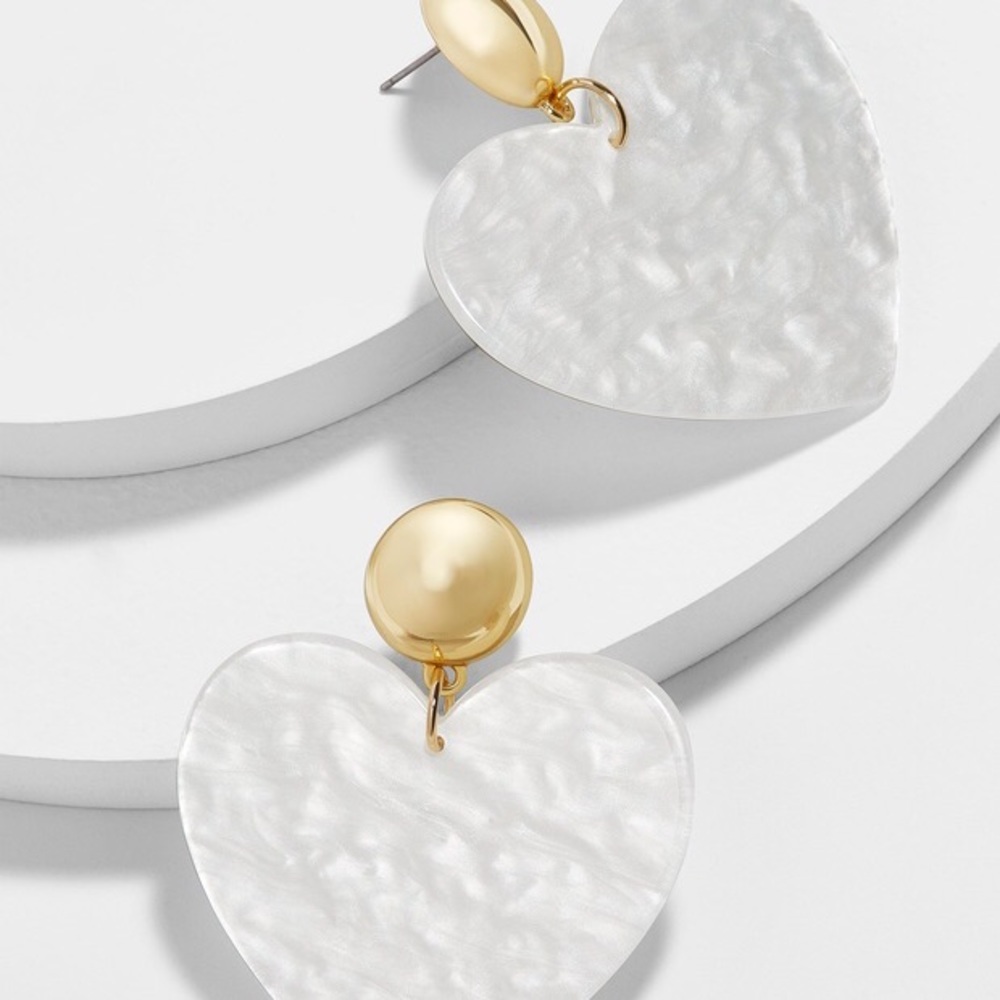 BaubleBar Andree Heart Drop Earrings